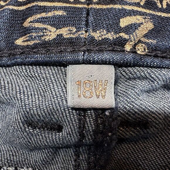 Melissa McCarthy Seven7 Classic Skinny Jeans Size 18W Dark Wash Stretch Denim - Picture 10 of 12